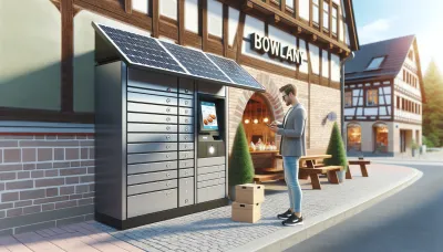DHL nimmt solarbetriebene Packstation in Schwetzingen in Betrieb