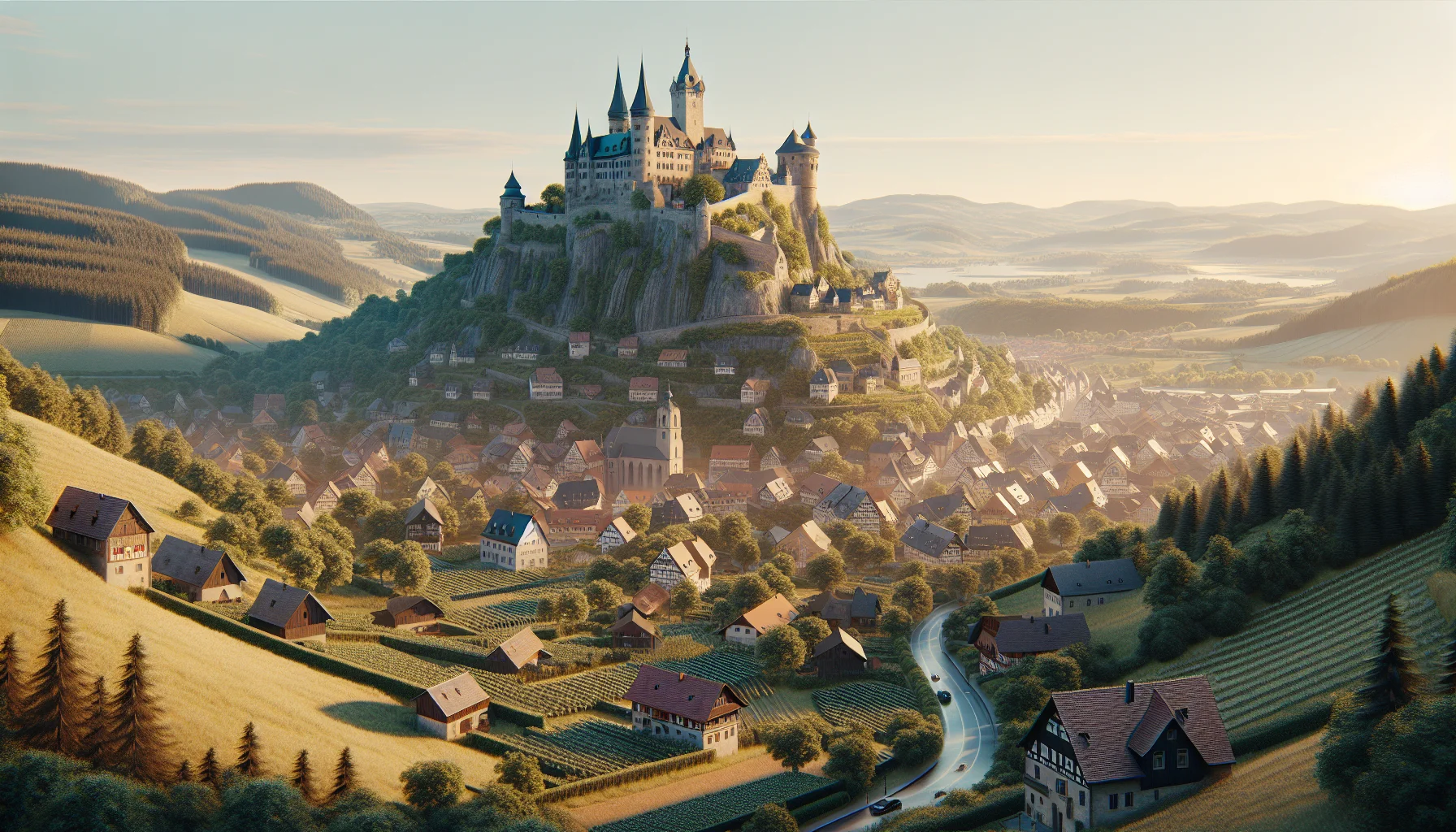 Stadtbild von Dettingen unter Teck