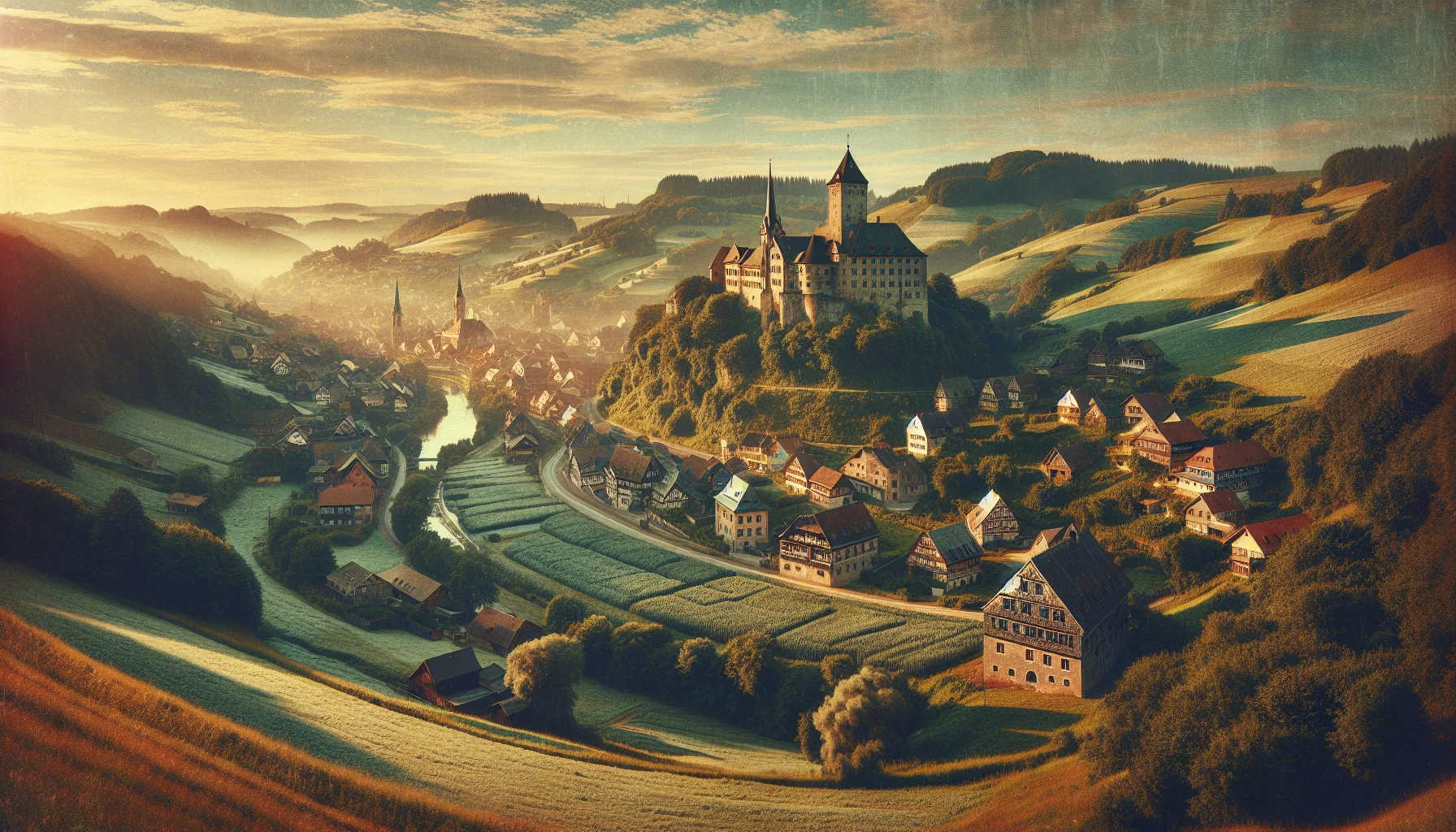 Stadtbild von Kirchberg an der Jagst