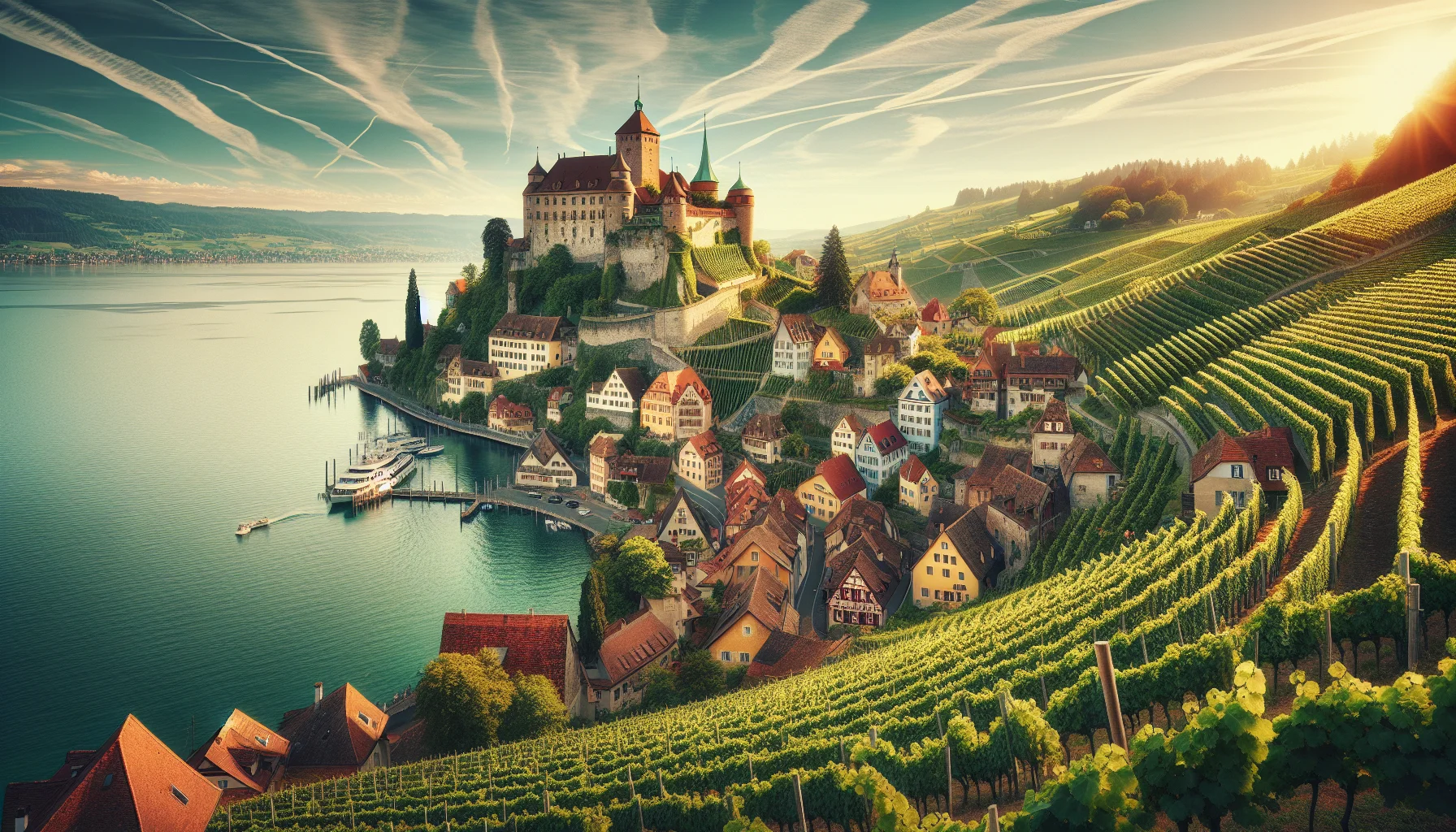 Stadtbild von Meersburg