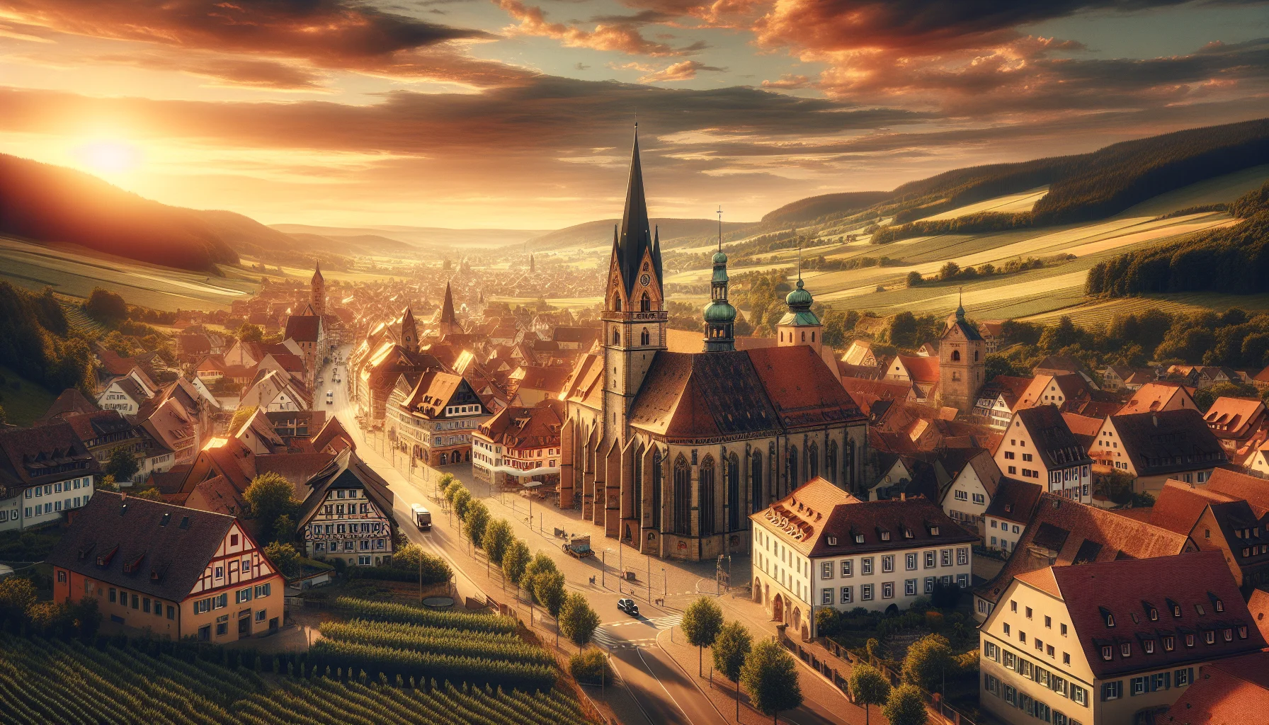 Stadtbild von Oberndorf am Neckar