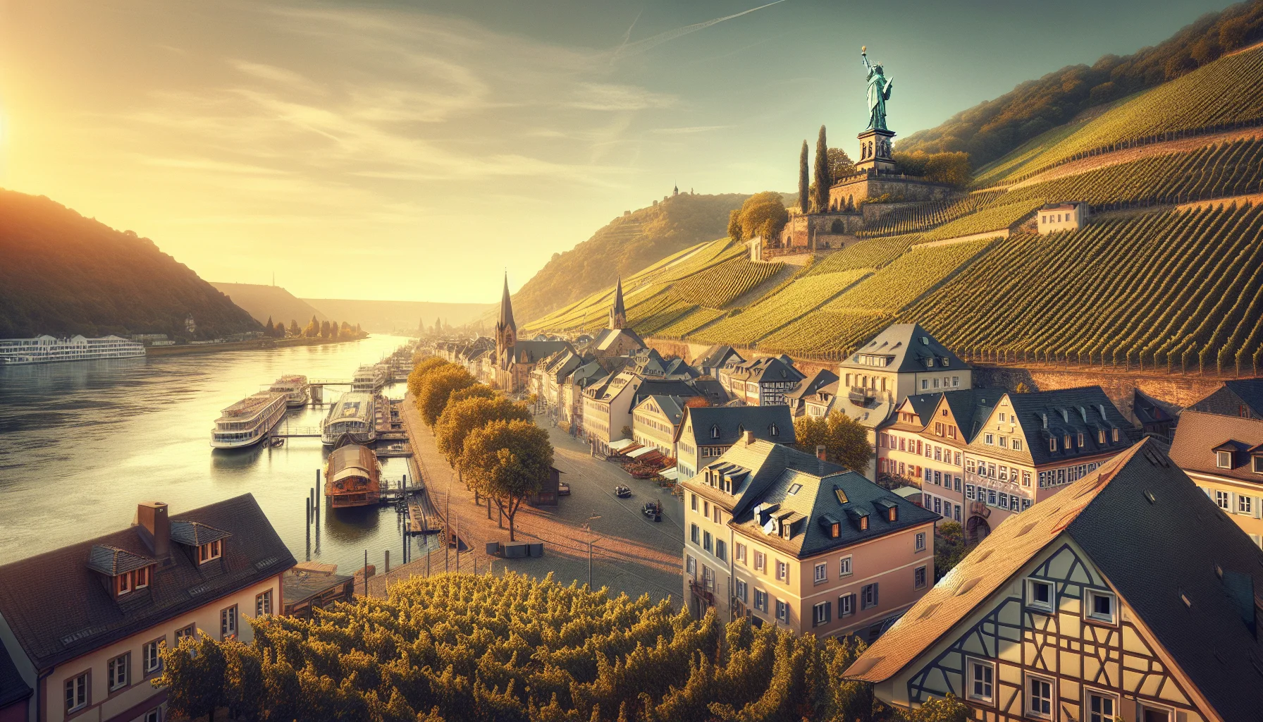 Stadtbild von Rüdesheim am Rhein