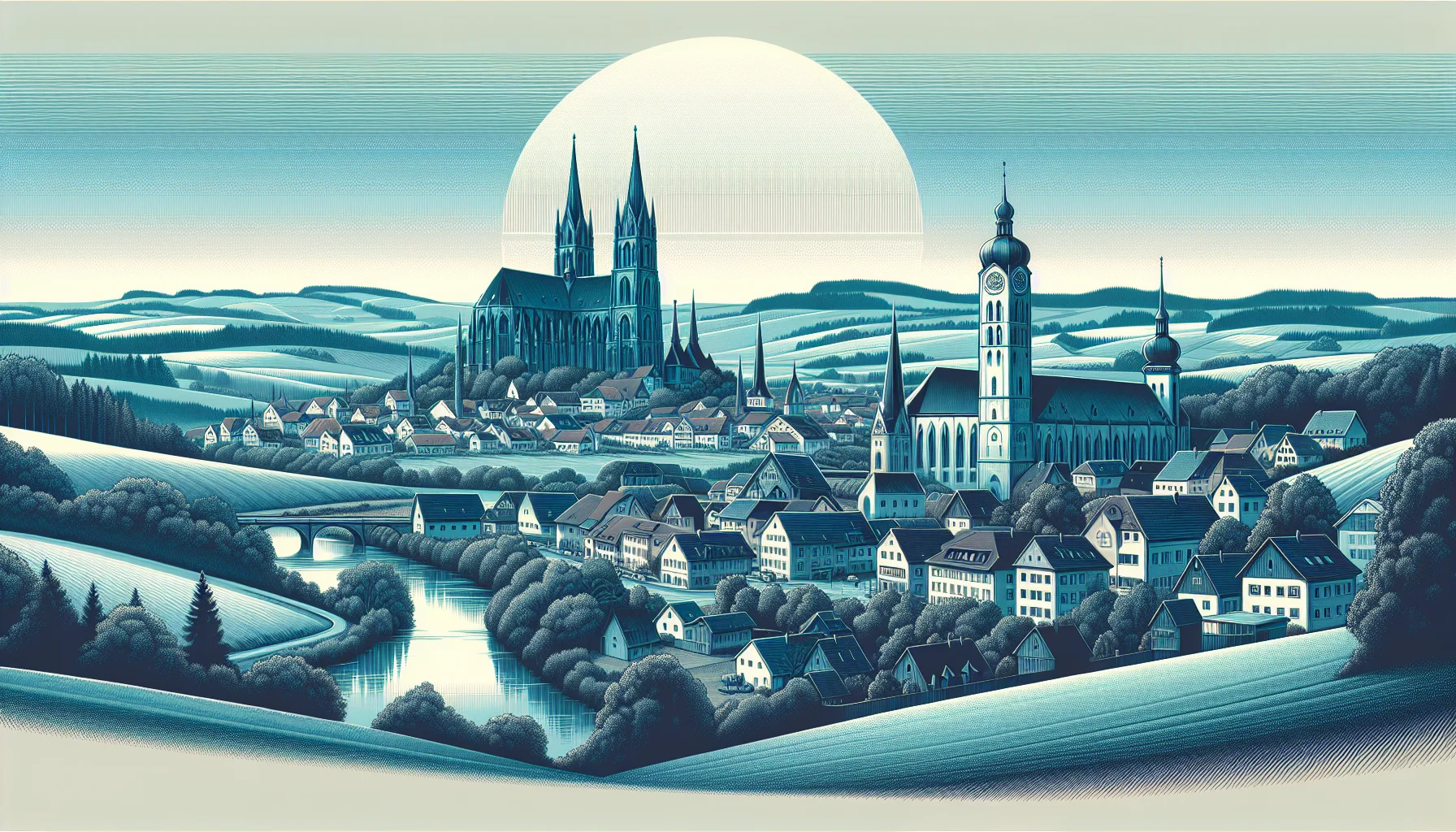 Stadtbild von Stetten am kalten Markt