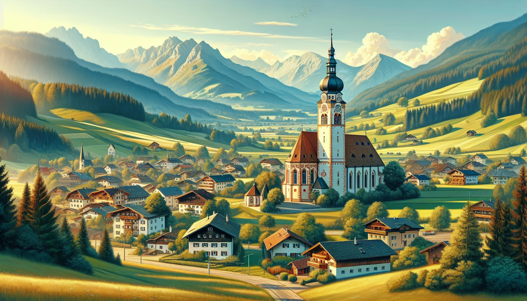 Stadtbild von Waakirchen