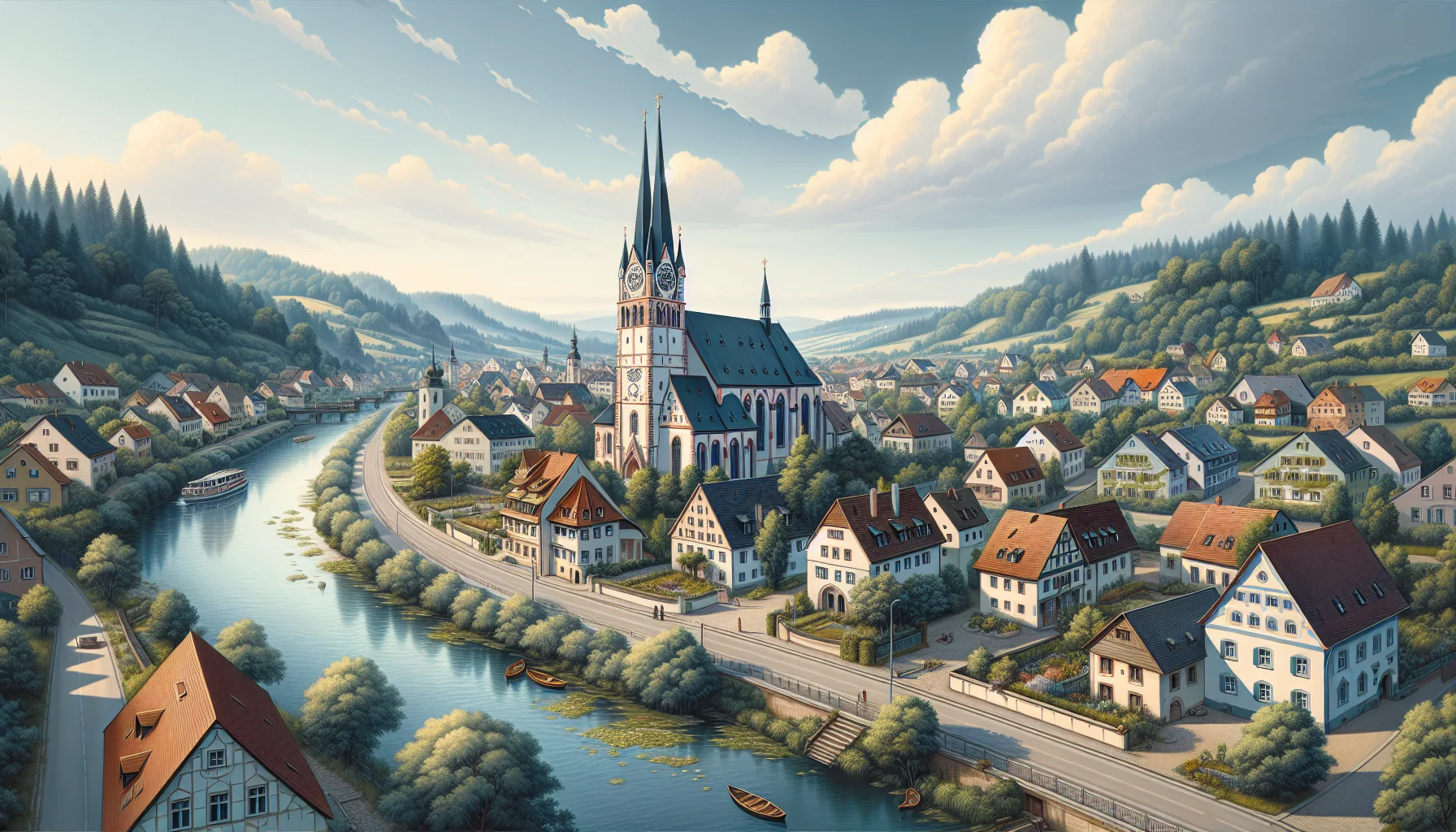 Stadtbild von Wannweil