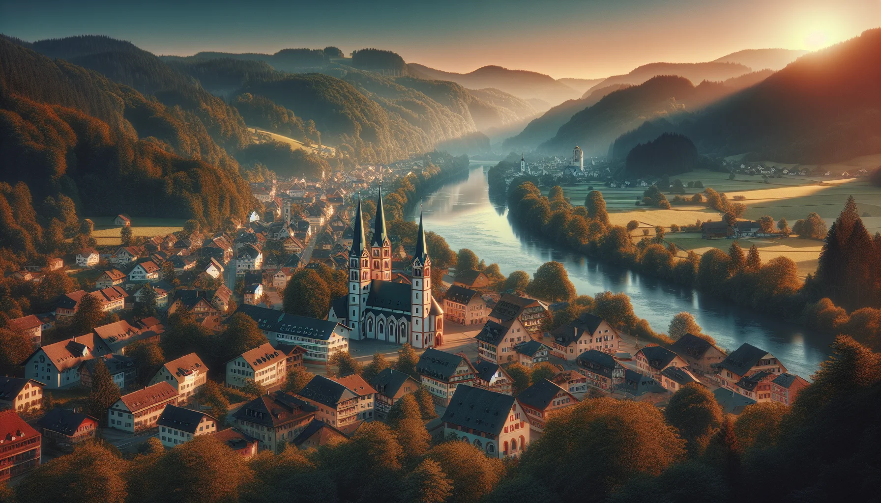 Stadtbild von Zell i.W. (Stadt)