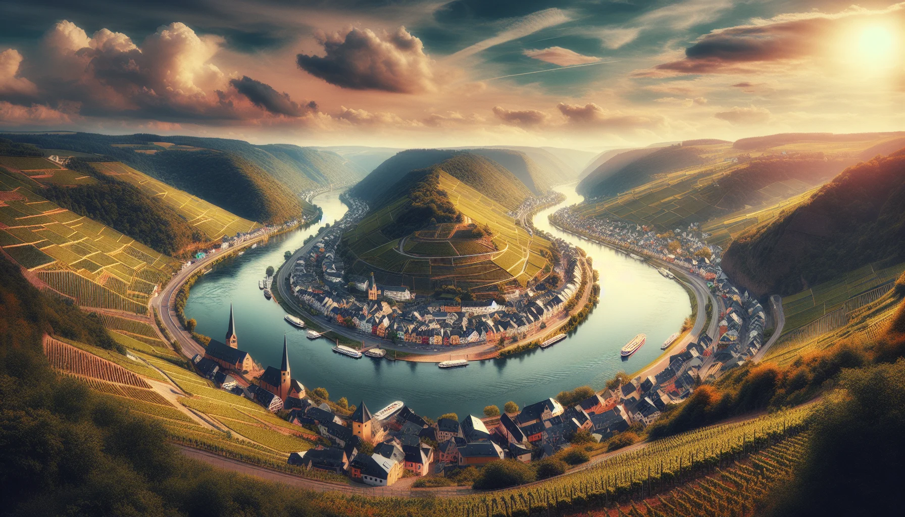 Stadtbild von Zell (Mosel)