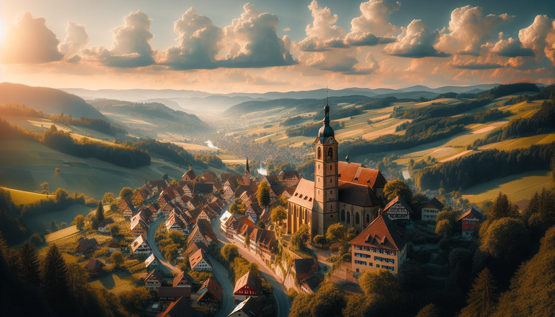 Stadtbild von Zimmern o.R.